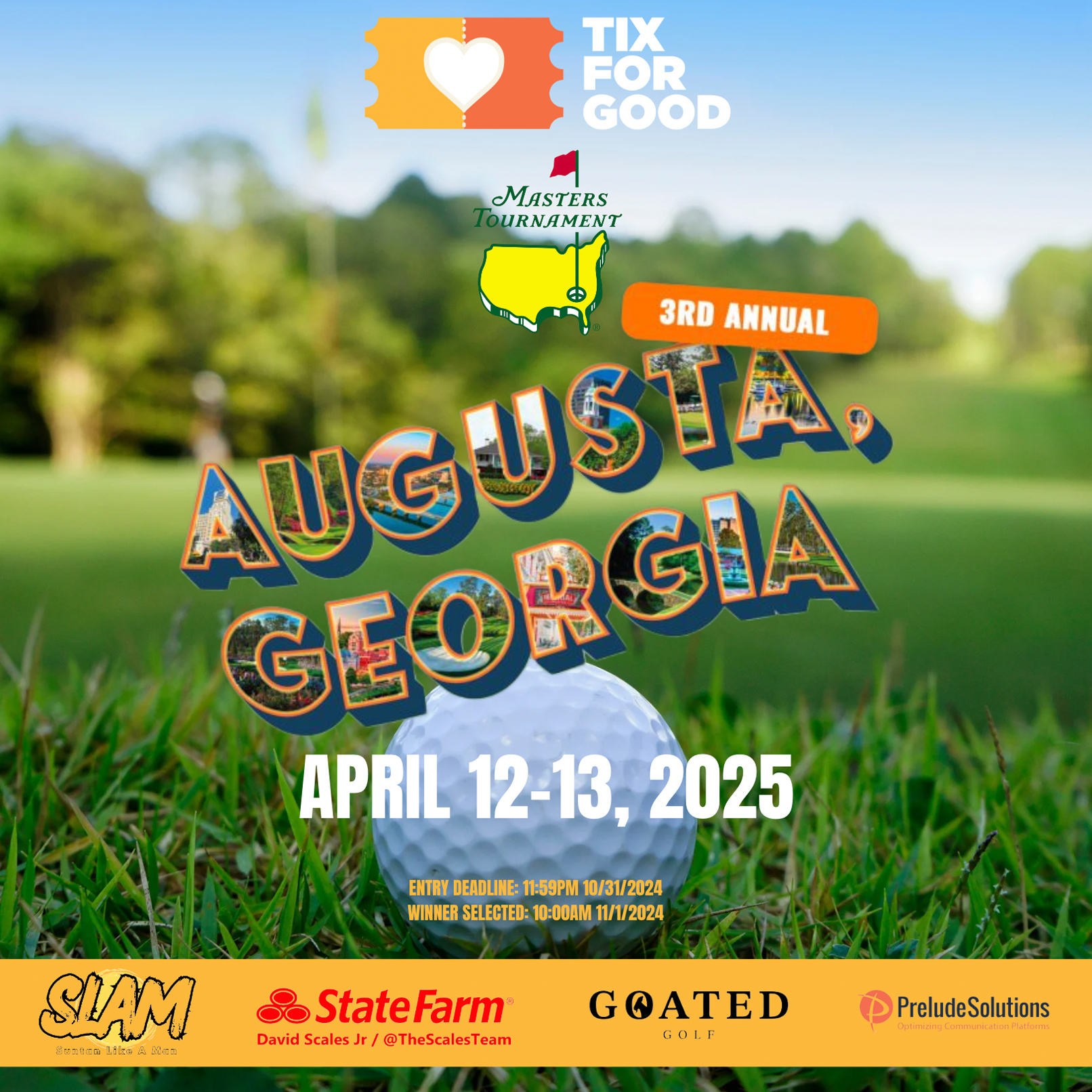 Win 2 Weekend Passes to the 2025 Masters Tournament in Augusta, GA