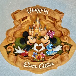 Win a One-Of-A-Kind Mickey & Minnie Wood Carving by Raymond Kinman