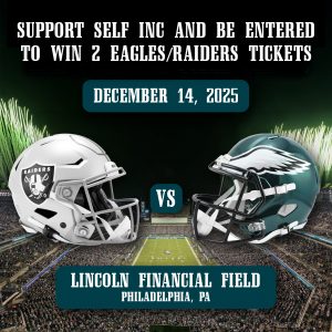 Support SELF Inc. and be entered to win 2 tickets to the Eagles-Raiders game at Lincoln Financial Field on December 14, 2025